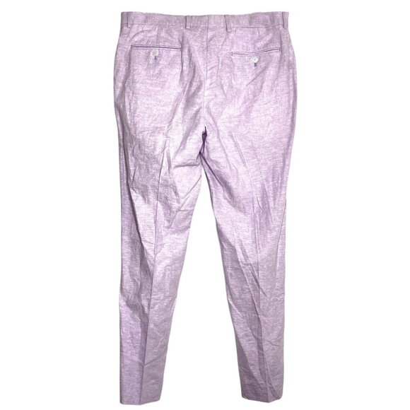 NWT JOE Joseph Abboud Linen Blend Slim-Fit Suit Separate Pants Lilac Size 38x30 - Picture 3 of 9